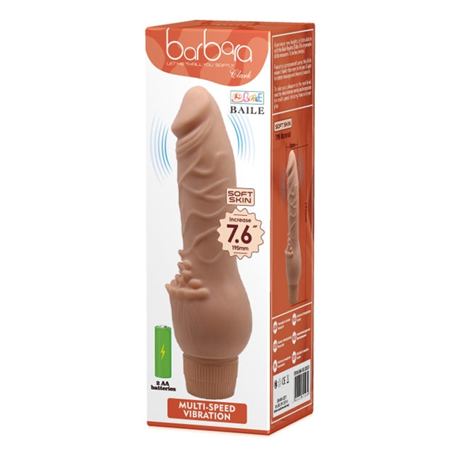 Vibrator BAILE - CLARK Soft Skin, culoarea pielii, 19.5 cm 1 Vibrator BAILE - CLARK Soft Skin, culoarea pielii, 19.5 cm