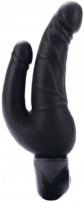 Vibrator Dublu Bendie Stud Over & Under, 3 Viteze Vibratii, PVC, Negru 1 Vibrator Dublu Bendie Stud Over & Under, 3 Viteze Vibratii, PVC, Negru