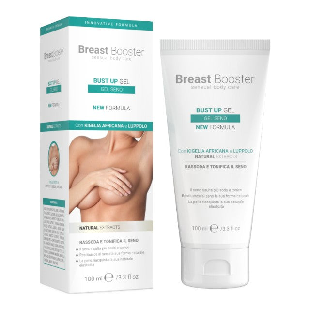 Gel pentru fermitate și ridicare sâni BREAST BOOSTER Bust Up Gel, cu Kigelia și castan sălbatic, efect anti-îmbătrânire, 100 ml 1 Gel pentru fermitate și ridicare sâni BREAST BOOSTER Bust Up Gel, cu Kigelia și castan sălbatic, efect anti-îmbătrânire, 100 ml