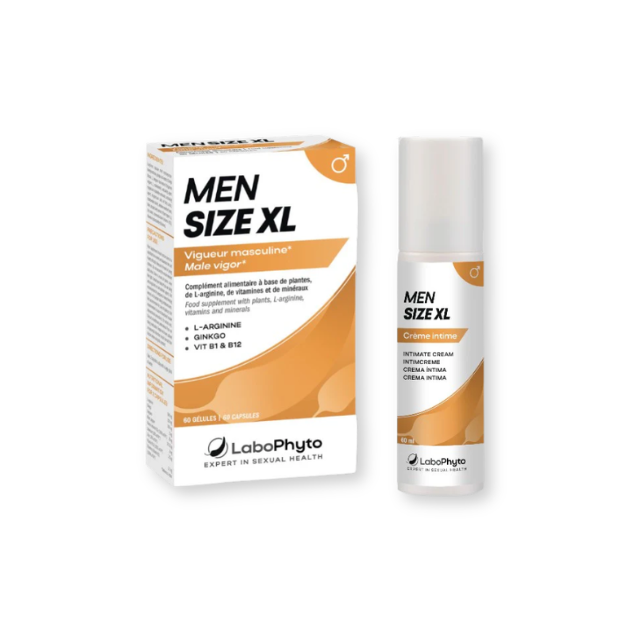 Pachet pentru bărbați: Capsule LaboPhyto MenSize XL, 60 buc + Cremă LaboPhyto MenSize XL, 60 ml 1 Pachet pentru bărbați: Capsule LaboPhyto MenSize XL, 60 buc + Cremă LaboPhyto MenSize XL, 60 ml