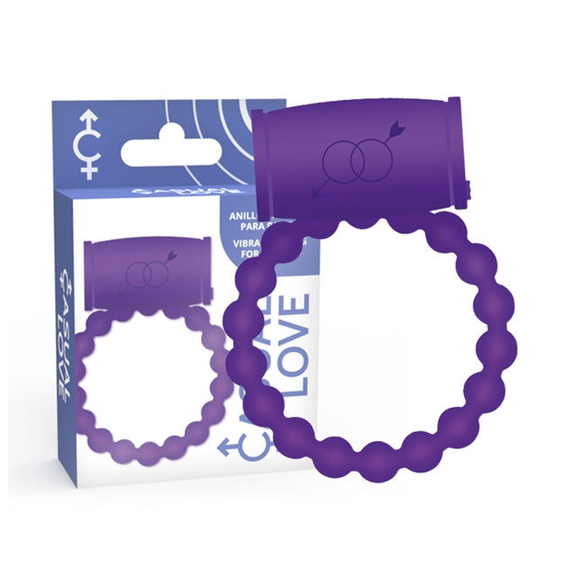 Inel vibrator CASUAL LOVE pentru cupluri din silicon, violet 1 Inel vibrator CASUAL LOVE pentru cupluri din silicon, violet