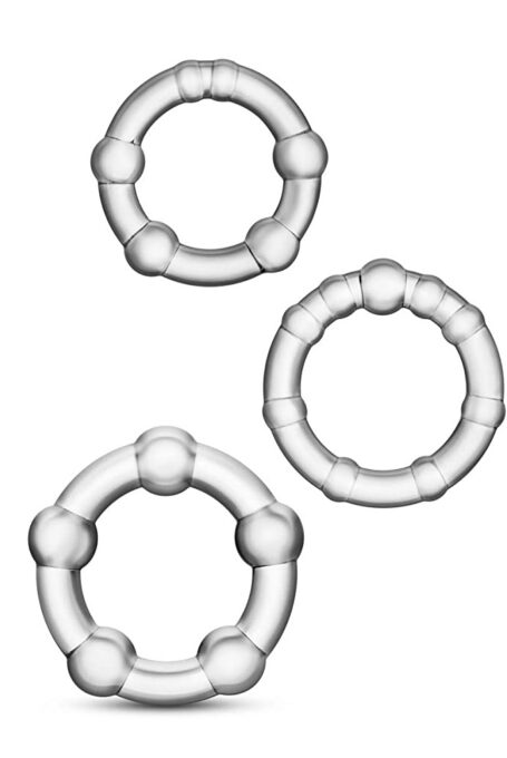 Set 3 Inele Erectie Rock Rings, Transparent