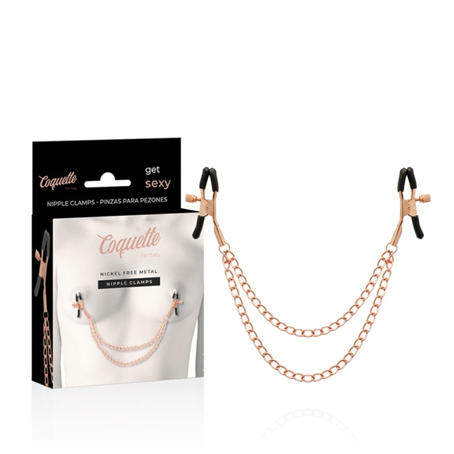 Cleme COQUETTE CHIC DESIRE pentru stimulare sfârcuri cu lanț metalic 1 Cleme COQUETTE CHIC DESIRE pentru stimulare sfârcuri cu lanț metalic