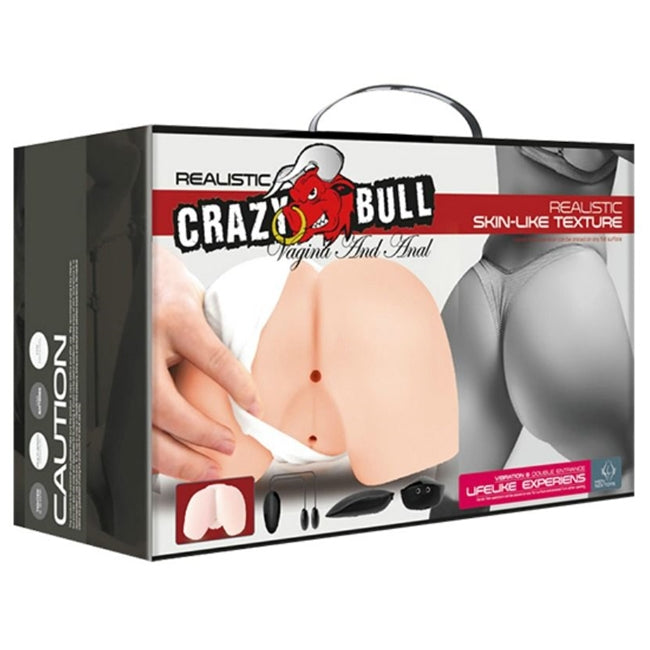 Masturbator cu vagin și anus realist CRAZY BULL, cu funcție de vibrații 1 Masturbator cu vagin și anus realist CRAZY BULL, cu funcție de vibrații