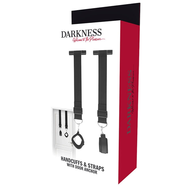 Catuse pentru jocuri erotice DARKNESS - Bondage Door, ajustabile, negre 1 Catuse pentru jocuri erotice DARKNESS - Bondage Door, ajustabile, negre