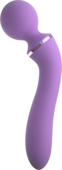 Vibrator Duo Wand Massage-Her, 2 Capete Stimulatoare, 10 Moduri Vibratii, Silicon, USB, Roz, 20 cm 1 Vibrator Duo Wand Massage-Her, 2 Capete Stimulatoare, 10 Moduri Vibratii, Silicon, USB, Roz, 20 cm