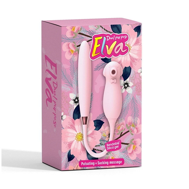 Jucarie sexuala Elva Dual Purpose, 9 functii de stimulare cu aer, 7 trepte de vibrare, roz, rezistent la apa 1 Jucarie sexuala Elva Dual Purpose, 9 functii de stimulare cu aer, 7 trepte de vibrare, roz, rezistent la apa