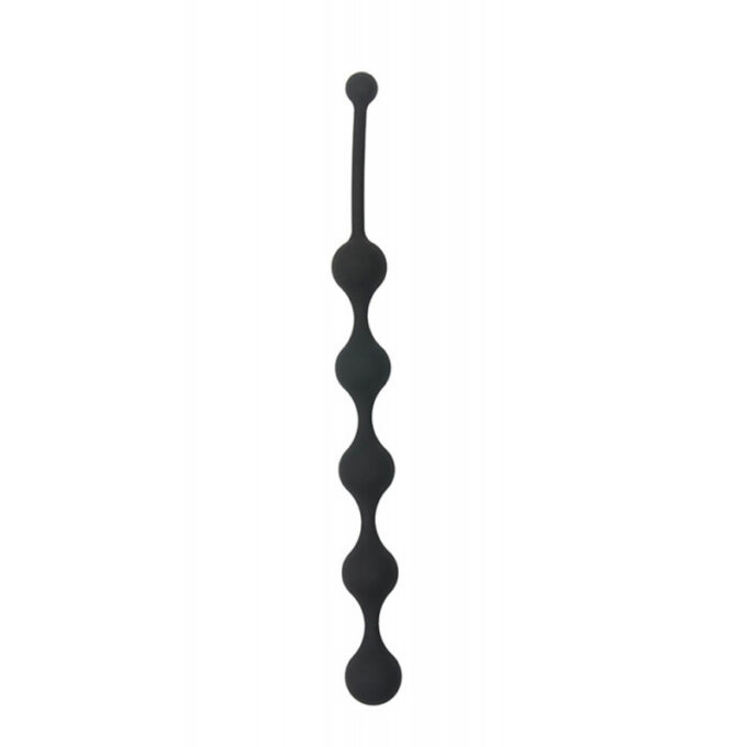 Bile Anale  Five Beads Silicon Negru 28.5 cm