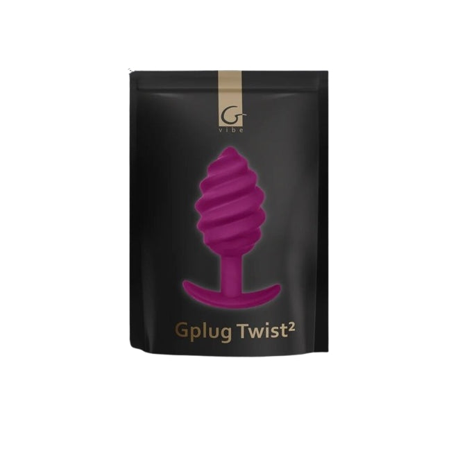 Plug anal G-VIBE - GPLUG TWIST 2, din silicon, mov, 3.9 cm 1 Plug anal G-VIBE - GPLUG TWIST 2, din silicon, mov, 3.9 cm