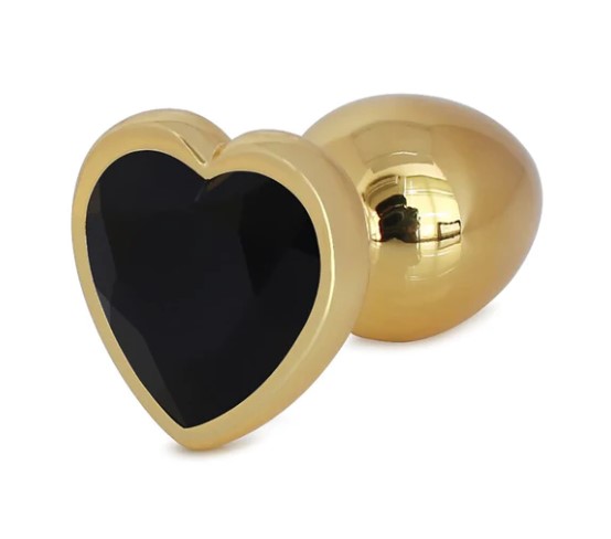 Dop Anal Hearty Buttplug Large Auriu/Negru Passion Labs 1 Dop Anal Hearty Buttplug Large Auriu/Negru Passion Labs