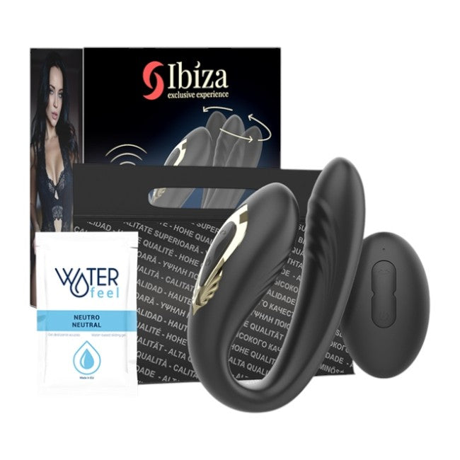 Vibrator dual IBIZA rotating dual vibrator, pentru stimulare clitoris si punctul G, 10 functii de rotatie, 10 functii de vibratii, negru 1 Vibrator dual IBIZA rotating dual vibrator, pentru stimulare clitoris si punctul G, 10 functii de rotatie, 10 functii de vibratii, negru