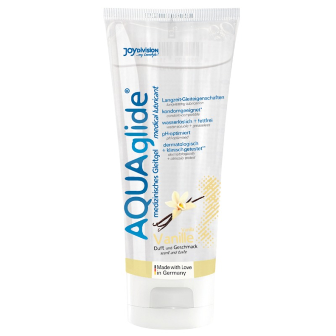 Lubrifiant Aquaglide Vanilla, pe baza de apa, cu aroma de vanilie, 100 ml 1 Lubrifiant Aquaglide Vanilla, pe baza de apa, cu aroma de vanilie, 100 ml