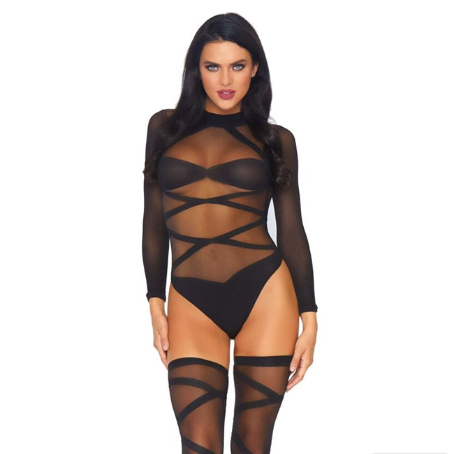 Lenjerie set 2 piese Leg Avenue, model 8471, negru, marime universala 1 Lenjerie set 2 piese Leg Avenue, model 8471, negru, marime universala