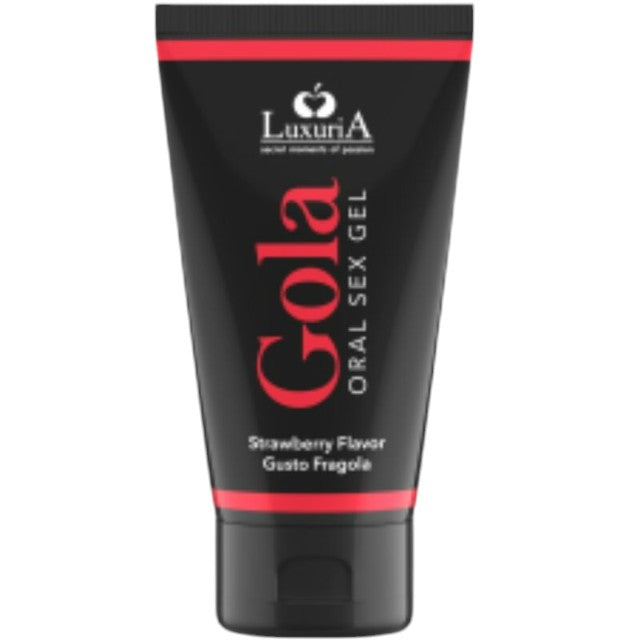 Gel pentru sex oral LUXURIA Gola Strawberry, pe bază de apă, cu aromă naturală de căpșuni, 50 ml