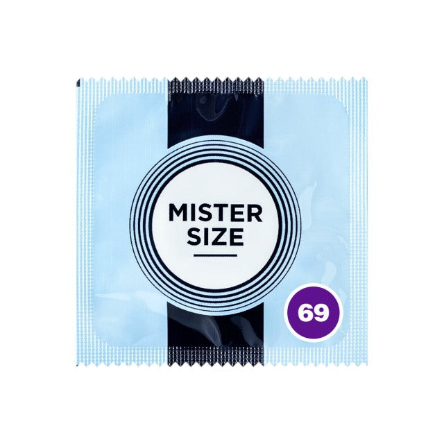 Prezervativ ultra-subțire MISTER SIZE 69, lubrifiat și rezistent, diametru 69 mm, 1 bucată