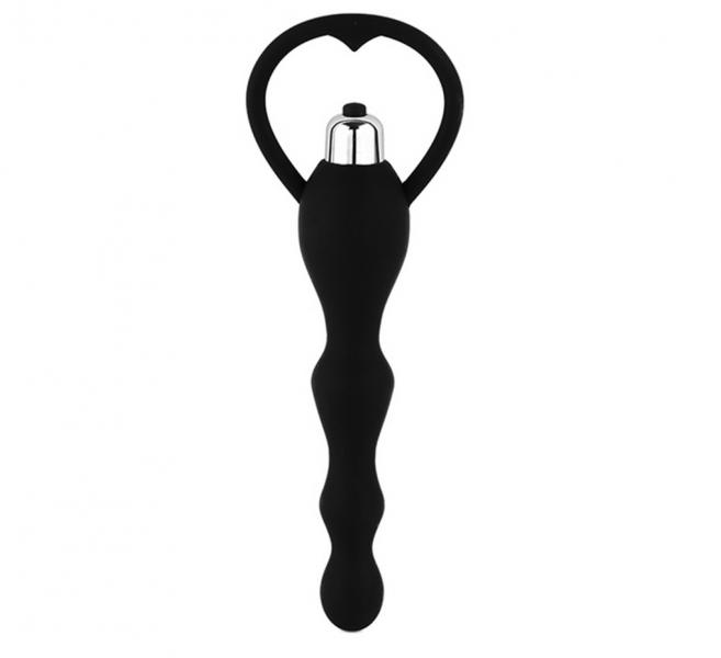 Bile Anale Silkey 10 Moduri Vibratii Silicon Negru 17 cm Guilty Toys