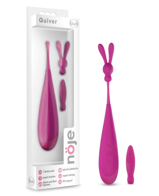 Stimulator Clitoridian PinPoint Noje Quiver 2 Accesorii Roz 1 Stimulator Clitoridian PinPoint Noje Quiver 2 Accesorii Roz
