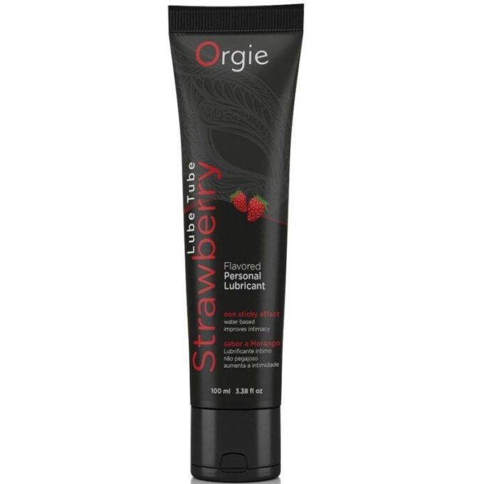 Lubrifiant Lube Tube pe Baza de Apa Edible Capsuni 100 ml