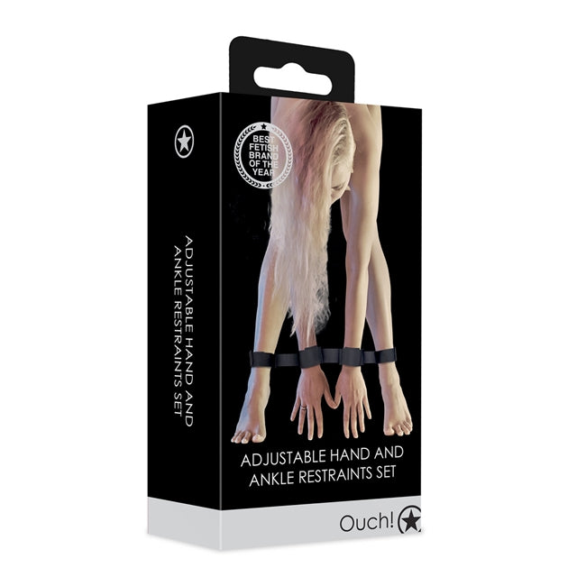 Curea pentru jocuri sexuale OUCH - Adjustable Hand and Ankle Restraints, culoare neagra 1 Curea pentru jocuri sexuale OUCH - Adjustable Hand and Ankle Restraints, culoare neagra