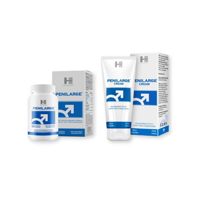 Pachet pentru bărbați: Capsule SHS Penilarge, 60 buc + Cremă SHS Penilarge, 50 ml 1 Pachet pentru bărbați: Capsule SHS Penilarge, 60 buc + Cremă SHS Penilarge, 50 ml