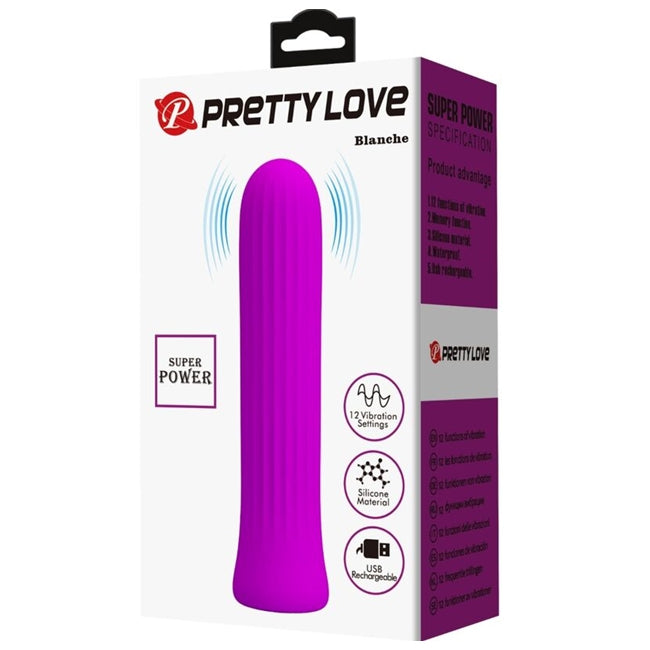 Stimulator clitoris PRETTY LOVE Blanche Pink, vibrator bullet cu 12 funcții de vibrație, din silicon, roz fuchsia 1 Stimulator clitoris PRETTY LOVE Blanche Pink, vibrator bullet cu 12 funcții de vibrație, din silicon, roz fuchsia