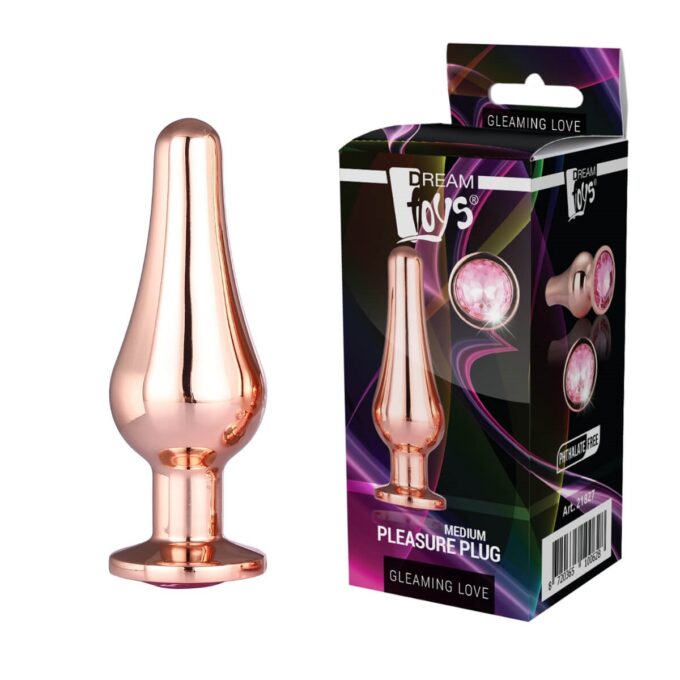 Dop Anal Pleasure Plug Medium Auriu Gleaming Love 1 Dop Anal Pleasure Plug Medium Auriu Gleaming Love