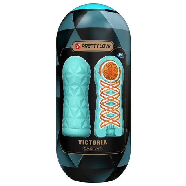 Masturbator PRETTY LOVE Victoria CASPAR, in forma de ou, cu functie de rotatie, compact si rezistent la apa, verde aqua 1 Masturbator PRETTY LOVE Victoria CASPAR, in forma de ou, cu functie de rotatie, compact si rezistent la apa, verde aqua