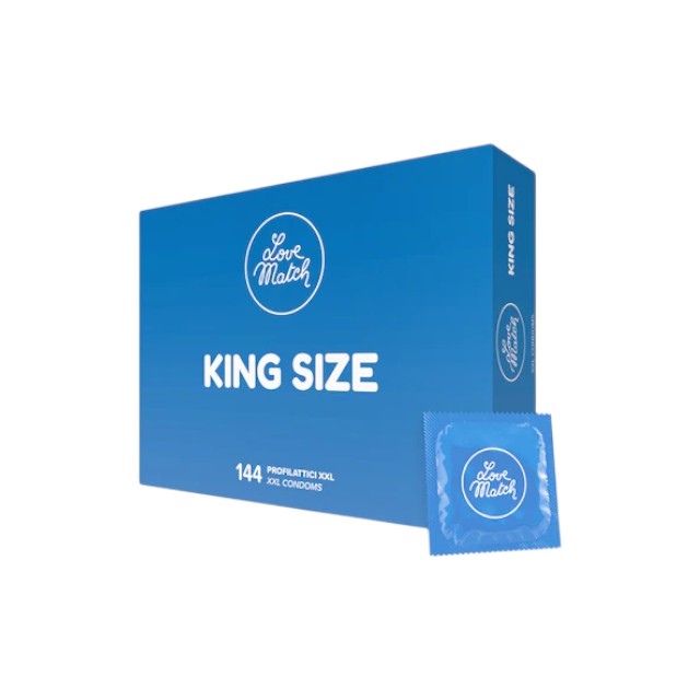 Prezervative LOVE MATCH  King Size XXL, din latex, diametru 60 mm, 144 buc