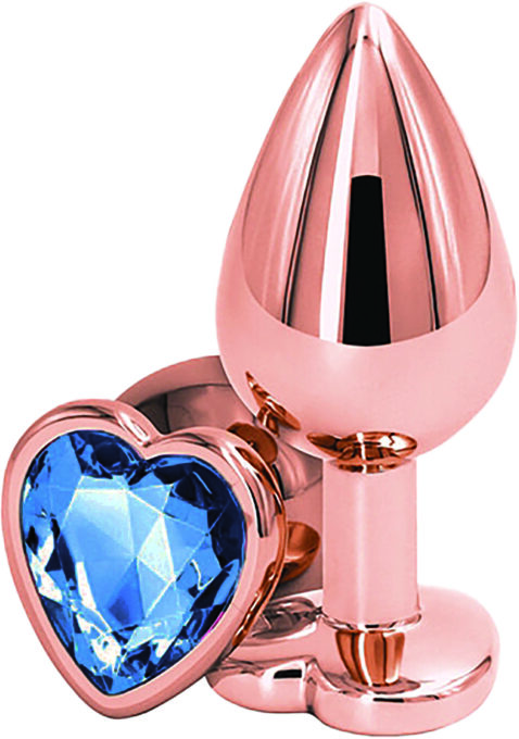 Dop Anal Brilliant Anal Plug Small, Rose Gold, Piatra Albastra, Passion Labs 1 Dop Anal Brilliant Anal Plug Small, Rose Gold, Piatra Albastra, Passion Labs