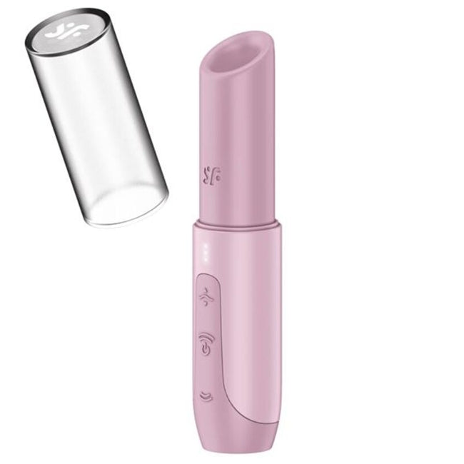 Stimulator clitoris SATISFYER SECRET KISS, design discret și compact, 11 funcții de vibrație, 3 viteze, rezistent la apă IPX7, roz 1 Stimulator clitoris SATISFYER SECRET KISS, design discret și compact, 11 funcții de vibrație, 3 viteze, rezistent la apă IPX7, roz