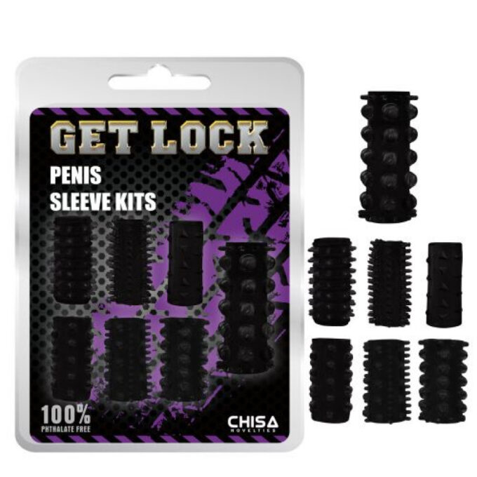 Kit 7 Mansoane Penis cu Striatii TPE Negre 1 Kit 7 Mansoane Penis cu Striatii TPE Negre