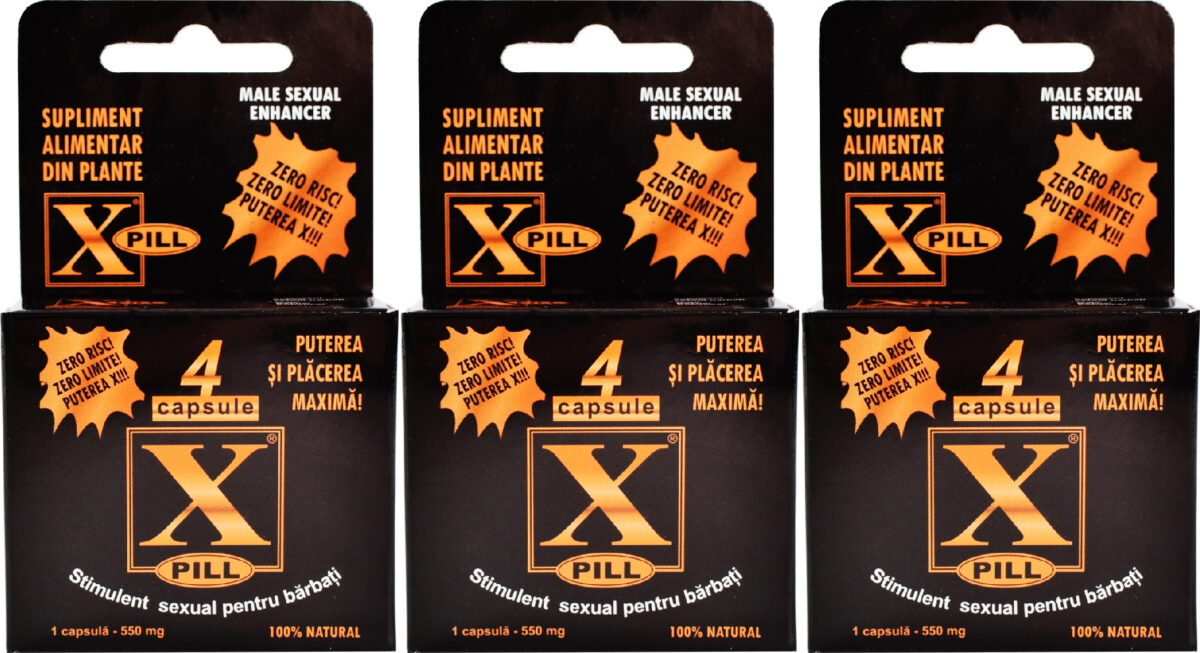 Set 3 Bucati - Stimulent Sexual Barbati X-PILL 4 Capsule 1 Set 3 Bucati - Stimulent Sexual Barbati X-PILL 4 Capsule
