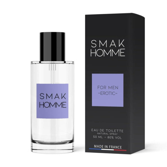 Parfum cu feromoni RUF SMAK Homme, pentru bărbați, efect afrodisiac intens, cu note de chihlimbar, florale și lemnoase, 50 ml