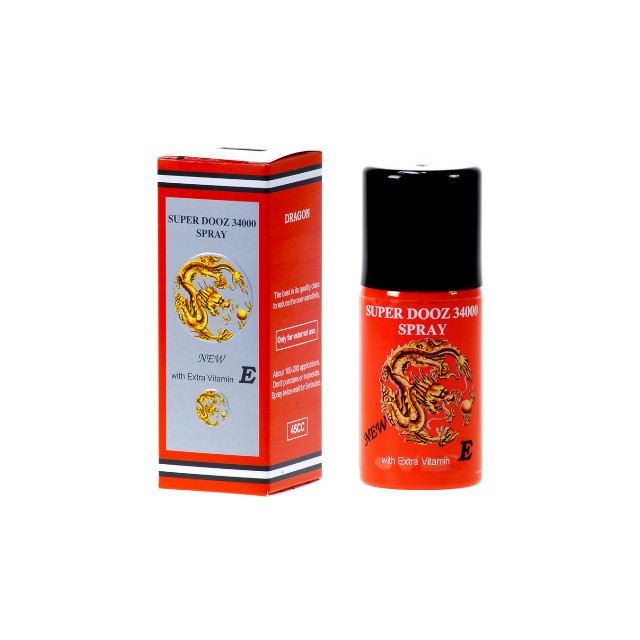Spray SUPER DOOZ 34000, ajută la întârzierea ejaculării, cu vitamina E, fără parfum, fără gust, 45 ml