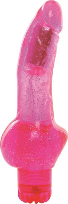 Vibrator Flary Glitter, Multispeed, PVC, Roz, 22 cm 1 Vibrator Flary Glitter, Multispeed, PVC, Roz, 22 cm